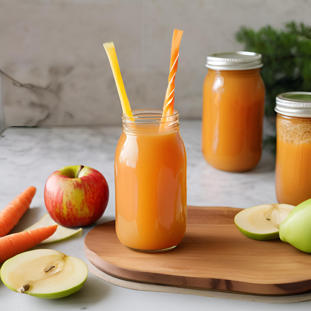 Apple Carrot ginger lemon Juice Recipe